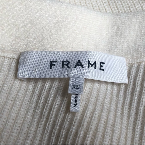 Frame denim ruffle, one shoulder wool blend sweater size X S - Picture 4 of 11